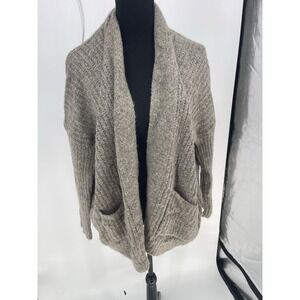 Charlotte Russe Knit Cardigan Sweater Medium‎ Women's Beige Chunky